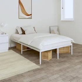 White metal bed frame 120x200 cm by vidaXL, Beds and slatted bases - Ref: Foro24-350911, Price: 91,55 €, Discount: %