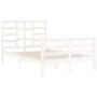Solid white pine wood bed frame 120x200 cm by vidaXL, Beds and slatted bases - Ref: Foro24-3105856, Price: 127,56 €, Discount: %
