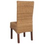 Sillas de comedor 2 unidades ratán natural marrón