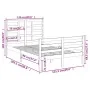 Solid white pine wood bed frame 120x200 cm by vidaXL, Beds and slatted bases - Ref: Foro24-3105856, Price: 127,56 €, Discount: %