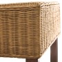 Sillas de comedor 2 unidades ratán natural marrón