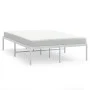 White metal bed frame 135x190 cm by vidaXL, Beds and slatted bases - Ref: Foro24-350912, Price: 79,68 €, Discount: %