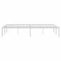 White metal bed frame 135x190 cm by vidaXL, Beds and slatted bases - Ref: Foro24-350912, Price: 79,68 €, Discount: %