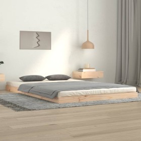 Solid pine wood bed frame 120x200 cm by vidaXL, Beds and slatted bases - Ref: Foro24-823449, Price: 110,27 €, Discount: %