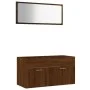 2-teiliges Badezimmermöbel-Set aus eichenbraunem Sperrholz von vidaXL, Badezimmermöbel - Ref: Foro24-826625, Preis: 61,19 €, ...