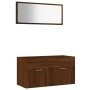 2-teiliges Badezimmermöbel-Set aus eichenbraunem Sperrholz von vidaXL, Badezimmermöbel - Ref: Foro24-826625, Preis: 61,94 €, ...