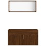 2-teiliges Badezimmermöbel-Set aus eichenbraunem Sperrholz von vidaXL, Badezimmermöbel - Ref: Foro24-826625, Preis: 61,94 €, ...