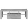 TV-Schrank mit LED-Leuchten Sonomagrau 120x35x40 cm von vidaXL, TV-Möbel - Ref: Foro24-815667, Preis: 71,60 €, Rabatt: %