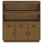 Tall solid pine wood sideboard in honey brown color, 100x40x108.5 cm by vidaXL, Sideboards - Ref: Foro24-820165, Price: 220,0...