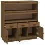 Tall solid pine wood sideboard in honey brown color, 100x40x108.5 cm by vidaXL, Sideboards - Ref: Foro24-820165, Price: 216,8...