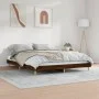 Estructura de cama madera de ingeniería marrón roble 120x200 cm de vidaXL, Camas y somieres - Ref: Foro24-832052, Precio: 111...