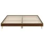 Estructura de cama madera de ingeniería marrón roble 120x200 cm de vidaXL, Camas y somieres - Ref: Foro24-832052, Precio: 111...