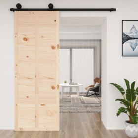 Scheunentor aus massivem Kiefernholz, 80 x 1,8 x 214 cm von vidaXL, Türen - Ref: Foro24-824628, Preis: 105,77 €, Rabatt: %