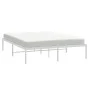 White metal bed frame 140x190 cm by vidaXL, Beds and slatted bases - Ref: Foro24-350913, Price: 91,08 €, Discount: %