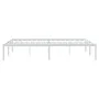 White metal bed frame 140x190 cm by vidaXL, Beds and slatted bases - Ref: Foro24-350913, Price: 91,08 €, Discount: %
