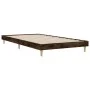 Bettgestell aus geräuchertem Eichenholzwerkstoff, 100 x 200 cm von vidaXL, Betten und Lattenroste - Ref: Foro24-832058, Preis...