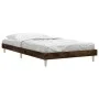 Smoke oak engineered wood bed frame 100x200 cm by vidaXL, Beds and slatted bases - Ref: Foro24-832058, Price: 65,24 €, Discou...