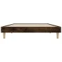 Smoke oak engineered wood bed frame 100x200 cm by vidaXL, Beds and slatted bases - Ref: Foro24-832058, Price: 65,24 €, Discou...