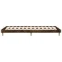 Smoke oak engineered wood bed frame 100x200 cm by vidaXL, Beds and slatted bases - Ref: Foro24-832058, Price: 65,24 €, Discou...