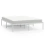 Bettgestell aus weißem Metall, 140 x 200 cm von vidaXL, Betten und Lattenroste - Ref: Foro24-350914, Preis: 101,74 €, Rabatt: %