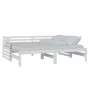 Abnehmbares Schlafsofa aus massivem weißem Kiefernholz, 2 x (90 x 200) cm von vidaXL, Betten und Lattenroste - Ref: Foro24-80...