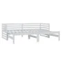 Abnehmbares Schlafsofa aus massivem weißem Kiefernholz, 2 x (90 x 200) cm von vidaXL, Betten und Lattenroste - Ref: Foro24-80...