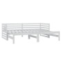Abnehmbares Schlafsofa aus massivem weißem Kiefernholz, 2 x (90 x 200) cm von vidaXL, Betten und Lattenroste - Ref: Foro24-80...