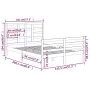 Weißer Massivholzbettrahmen 140x200 cm von vidaXL, Betten und Lattenroste - Ref: Foro24-3105861, Preis: 132,28 €, Rabatt: %