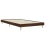 Oak brown engineered wood bed frame 100x200 cm by vidaXL, Beds and slatted bases - Ref: Foro24-832060, Price: 80,22 €, Discou...