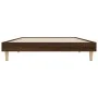 Oak brown engineered wood bed frame 100x200 cm by vidaXL, Beds and slatted bases - Ref: Foro24-832060, Price: 80,22 €, Discou...