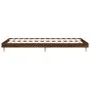Oak brown engineered wood bed frame 100x200 cm by vidaXL, Beds and slatted bases - Ref: Foro24-832060, Price: 80,22 €, Discou...