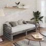 Removable sofa bed solid gray pine wood 2x(90x200) cm by vidaXL, Beds and slatted bases - Ref: Foro24-806967, Price: 212,39 €...