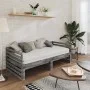 Removable sofa bed solid gray pine wood 2x(90x200) cm by vidaXL, Beds and slatted bases - Ref: Foro24-806967, Price: 209,61 €...