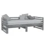 Removable sofa bed solid gray pine wood 2x(90x200) cm by vidaXL, Beds and slatted bases - Ref: Foro24-806967, Price: 209,61 €...