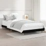 Black engineered wood bed frame 90x200 cm by vidaXL, Beds and slatted bases - Ref: Foro24-832062, Price: 72,91 €, Discount: %