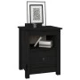 Nachttische 2 Stück aus massivem schwarzem Kiefernholz 40x35x49 cm von vidaXL, Nachttische - Ref: Foro24-813718, Preis: 71,51...