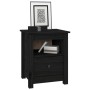 Nachttische 2 Stück aus massivem schwarzem Kiefernholz 40x35x49 cm von vidaXL, Nachttische - Ref: Foro24-813718, Preis: 71,41...