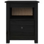 Nachttische 2 Stück aus massivem schwarzem Kiefernholz 40x35x49 cm von vidaXL, Nachttische - Ref: Foro24-813718, Preis: 71,41...