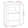 Nachttische 2 Stück aus massivem schwarzem Kiefernholz 40x35x49 cm von vidaXL, Nachttische - Ref: Foro24-813718, Preis: 71,51...