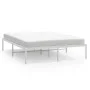 Estructura de cama de metal blanca 160x200 cm de vidaXL, Camas y somieres - Ref: Foro24-350916, Precio: 105,11 €, Descuento: %