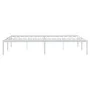 Estructura de cama de metal blanca 160x200 cm de vidaXL, Camas y somieres - Ref: Foro24-350916, Precio: 105,11 €, Descuento: %