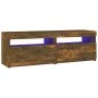 TV cabinet with LED lights smoked oak 120x35x40 cm by vidaXL, TV Furniture - Ref: Foro24-815672, Price: 75,09 €, Discount: %