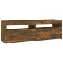 TV-Schrank mit LED-Leuchten, geräucherte Eiche, 120 x 35 x 40 cm von vidaXL, TV-Möbel - Ref: Foro24-815672, Preis: 75,83 €, R...