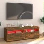 TV cabinet with LED lights smoked oak 120x35x40 cm by vidaXL, TV Furniture - Ref: Foro24-815672, Price: 75,09 €, Discount: %