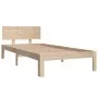 Solid pine wood bed frame 90x200 cm by vidaXL, Beds and slatted bases - Ref: Foro24-810480, Price: 81,45 €, Discount: %