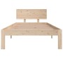Estructura de cama de madera maciza de pino 90x200 cm de vidaXL, Camas y somieres - Ref: Foro24-810480, Precio: 84,98 €, Desc...