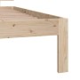 Estructura de cama de madera maciza de pino 90x200 cm de vidaXL, Camas y somieres - Ref: Foro24-810480, Precio: 84,98 €, Desc...