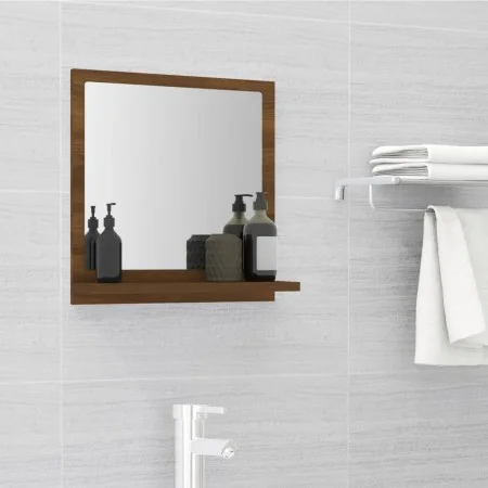 Espejo de baño madera contrachapada marrón roble 40x10,5x37 cm de vidaXL, Tocadores de baño - Ref: Foro24-815635, Precio: 24,...