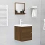 Espejo de baño madera contrachapada marrón roble 40x10,5x37 cm de vidaXL, Tocadores de baño - Ref: Foro24-815635, Precio: 24,...