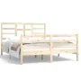 Solid wood bed frame 150x200 cm by vidaXL, Beds and slatted bases - Ref: Foro24-3105865, Price: 144,62 €, Discount: %